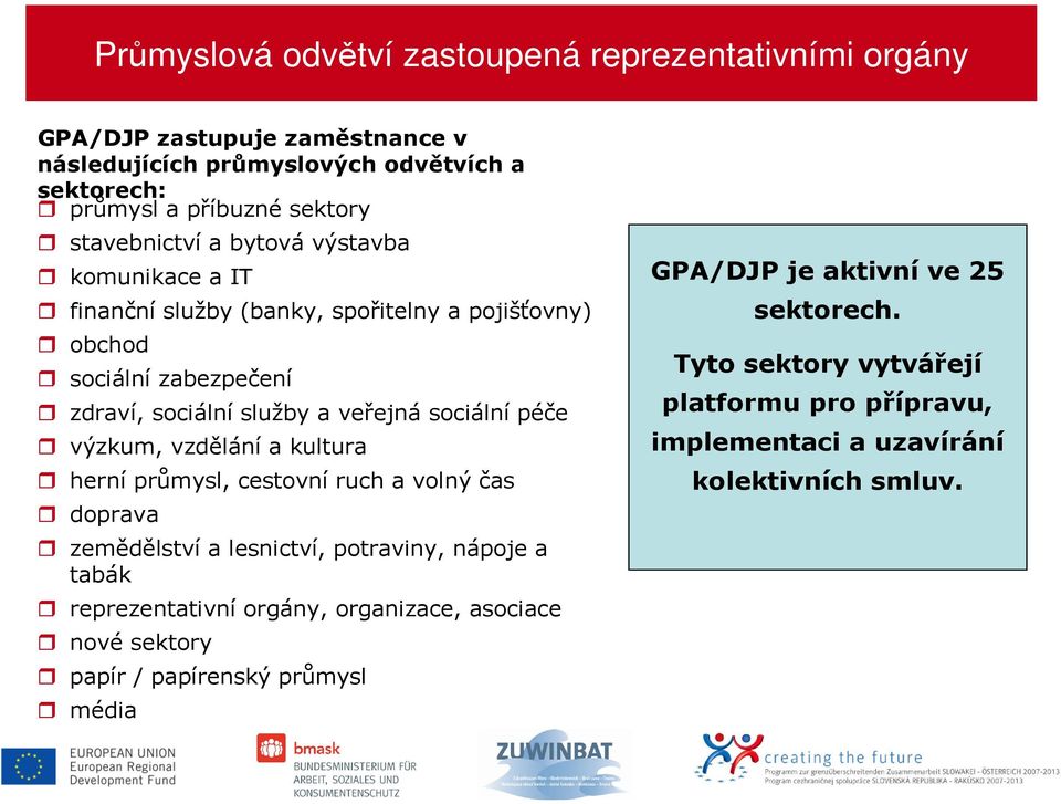 péče výzkum, vzdělání a kultura herní průmysl, cestovní ruch a volný čas doprava zemědělství a lesnictví, potraviny, nápoje a tabák reprezentativní orgány, organizace,