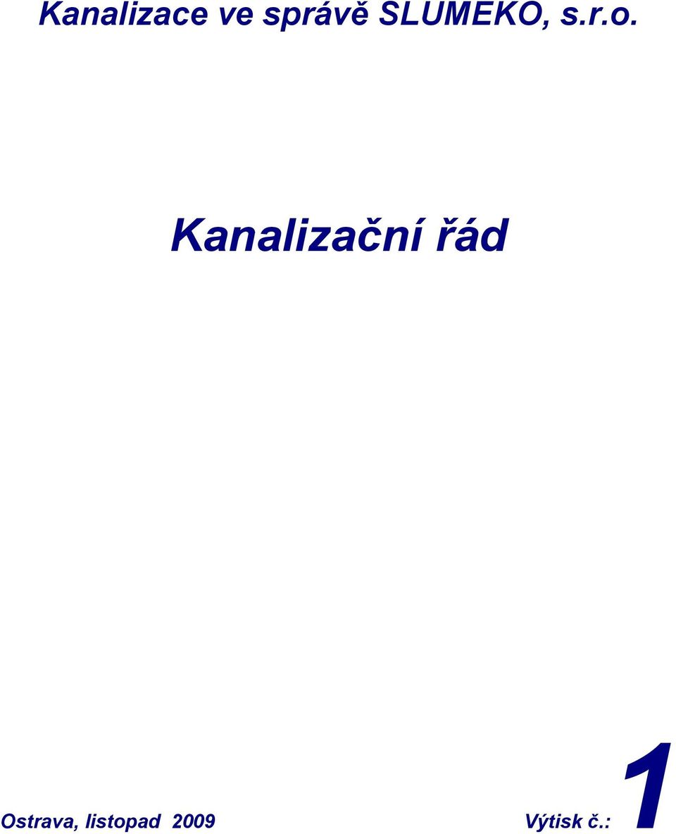 Kanalizační řád