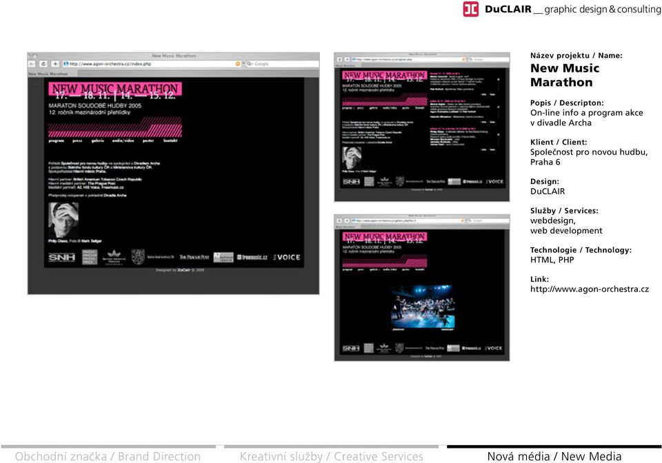 hudbu, Praha 6 webdesign, web development