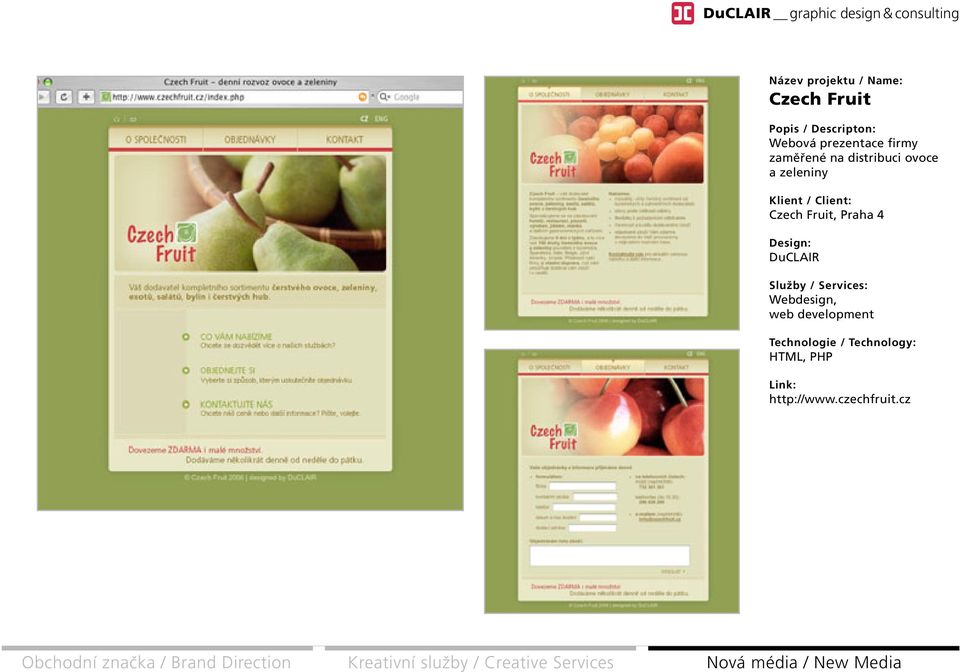 Czech Fruit, Praha 4 Webdesign, web