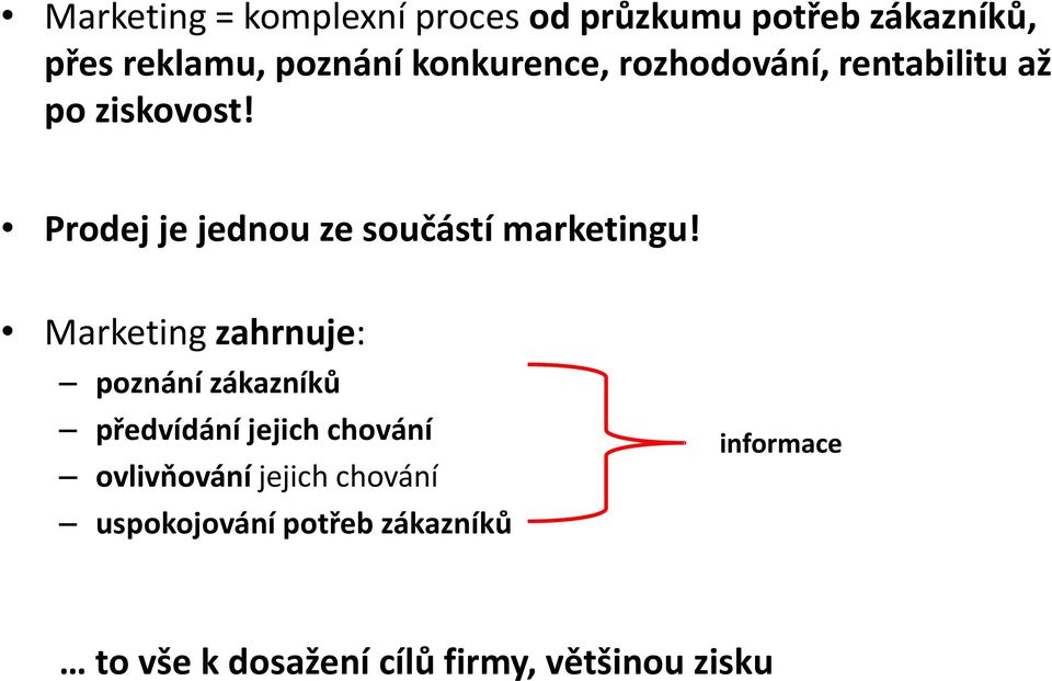 Prodej je jednou ze součástí marketingu!