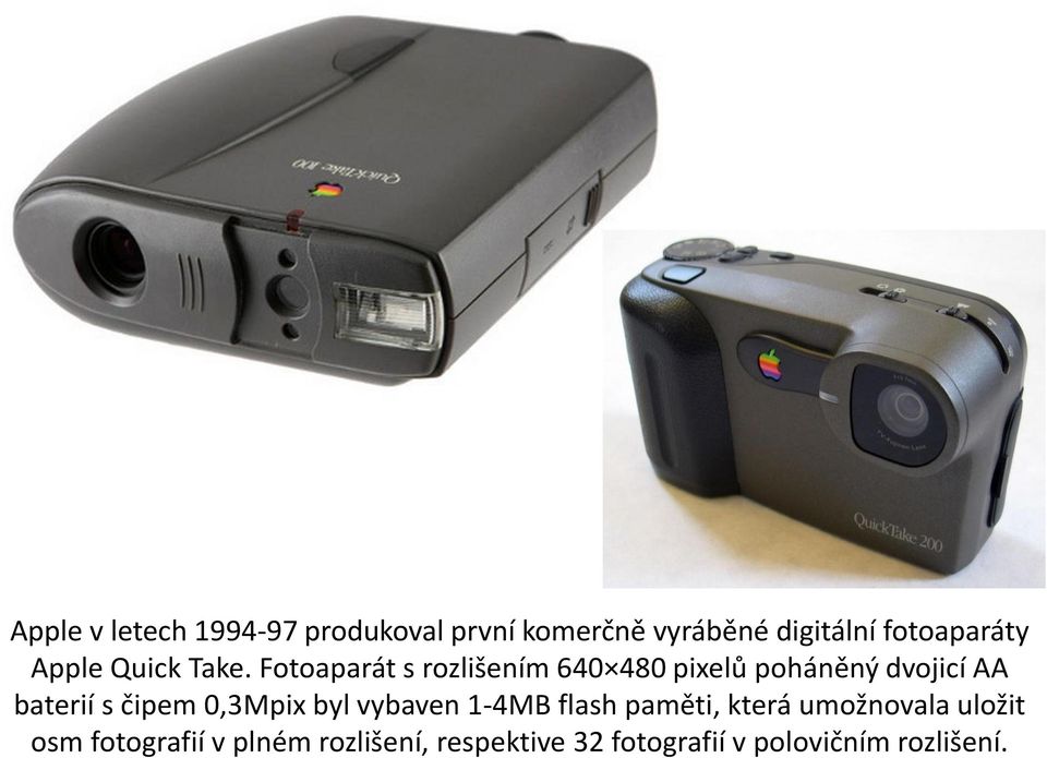 Fotoaparát s rozlišením 640 480 pixelů poháněný dvojicí AA baterií s čipem