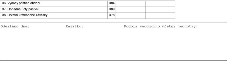 Ostatní krátkodobé závazky 378