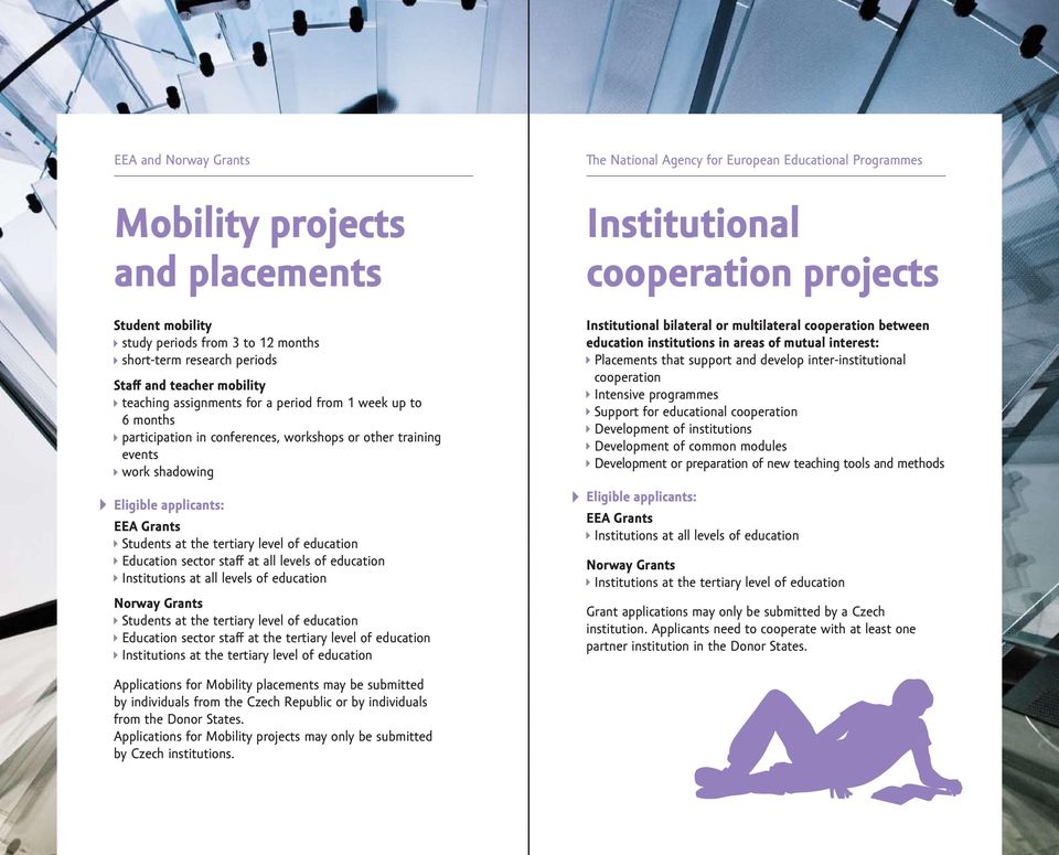 education Institutions at all levels of education Norway Grants Students at the tertiary level of education Education sector staff at the tertiary level of education Institutions at the tertiary