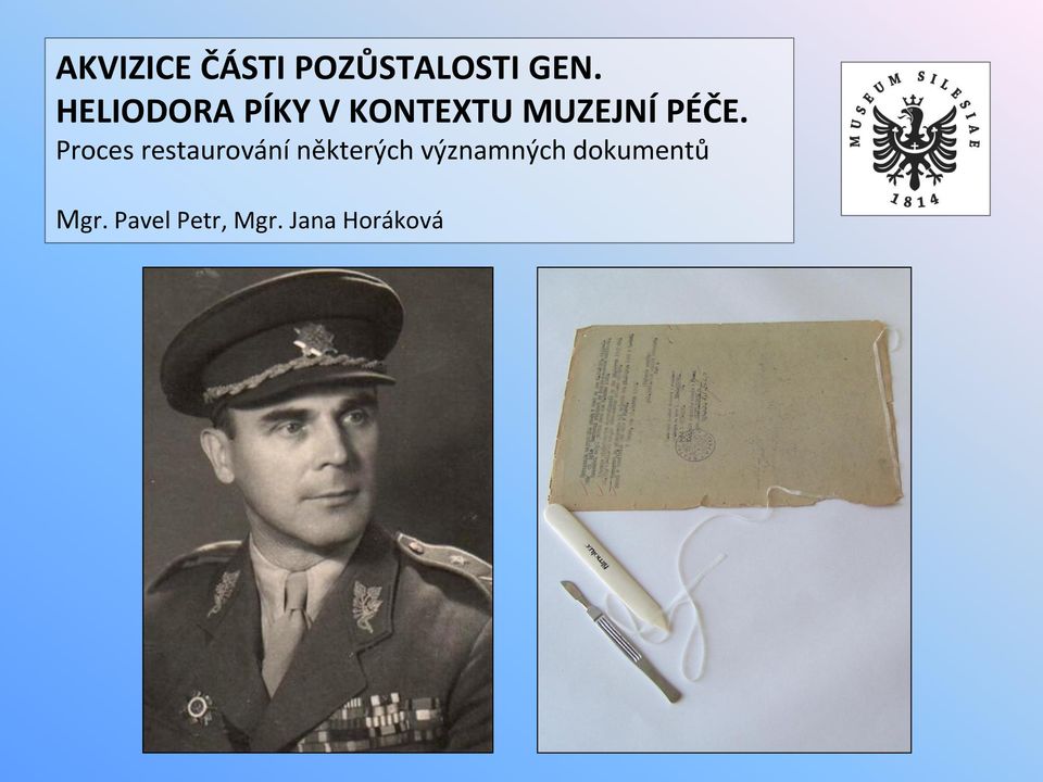 Proces restaurování některých