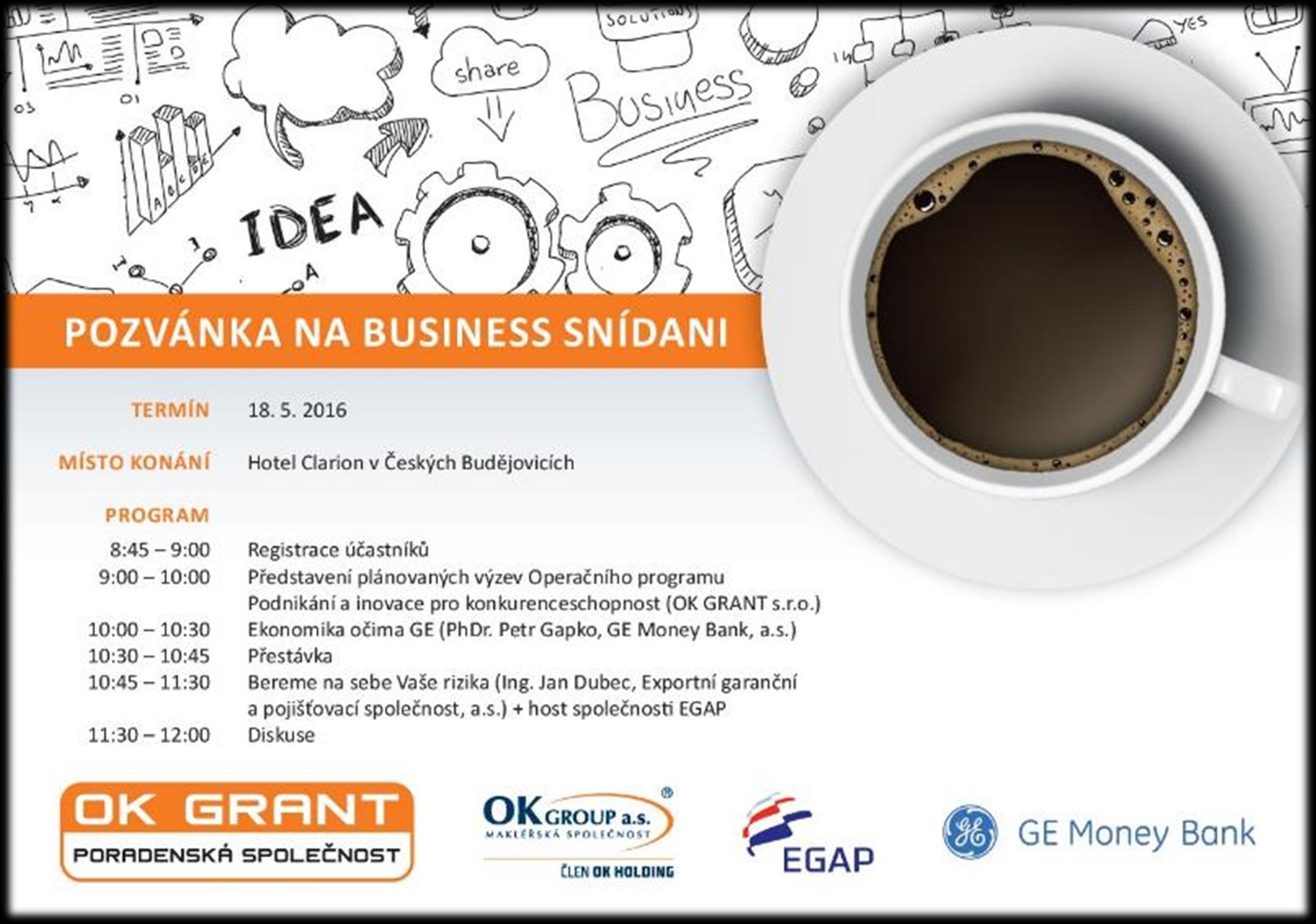 BUSINESS SNÍDANĚ Clarion Congress