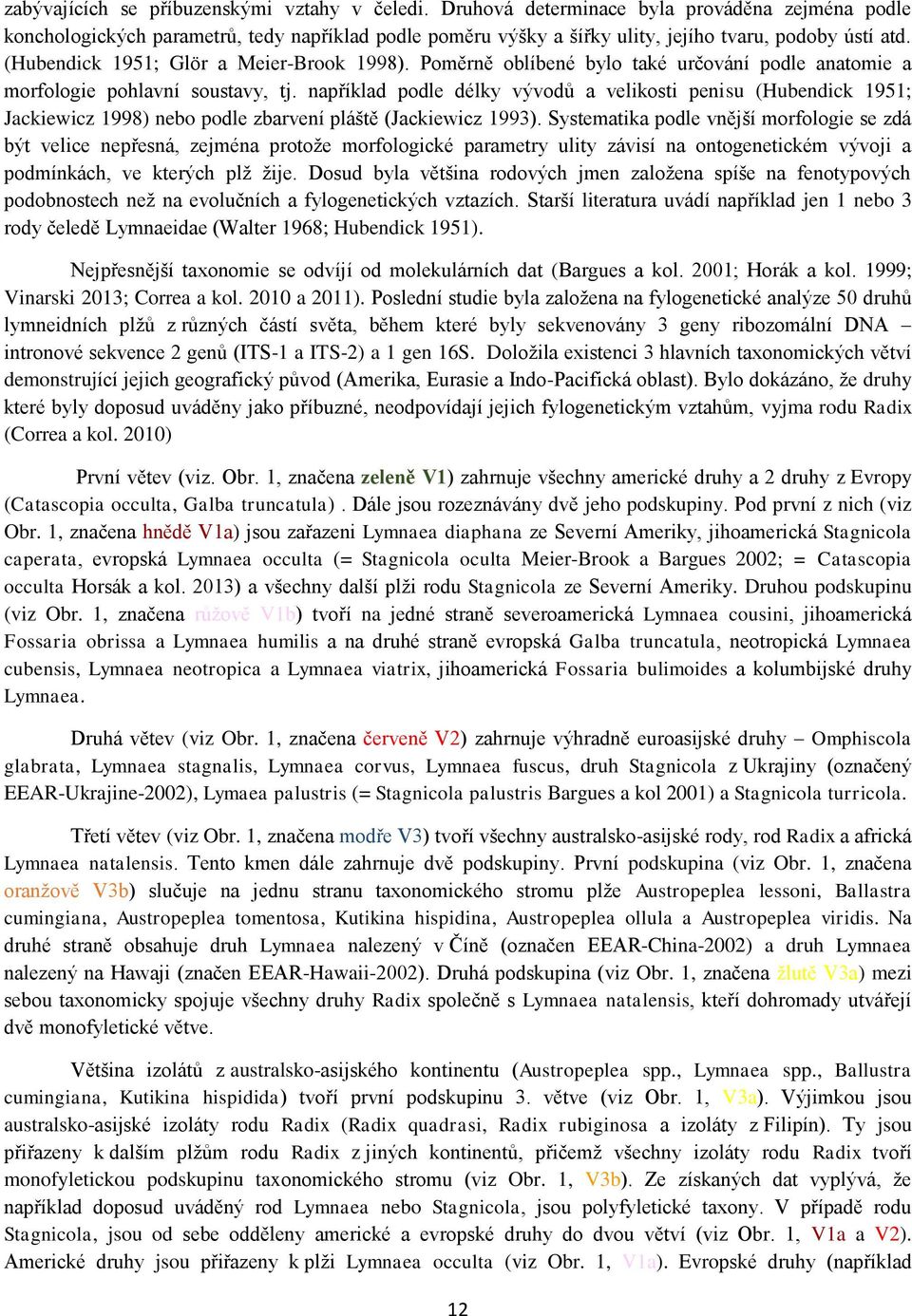 Poměrně oblíbené bylo také určování podle anatomie a morfologie pohlavní soustavy, tj.