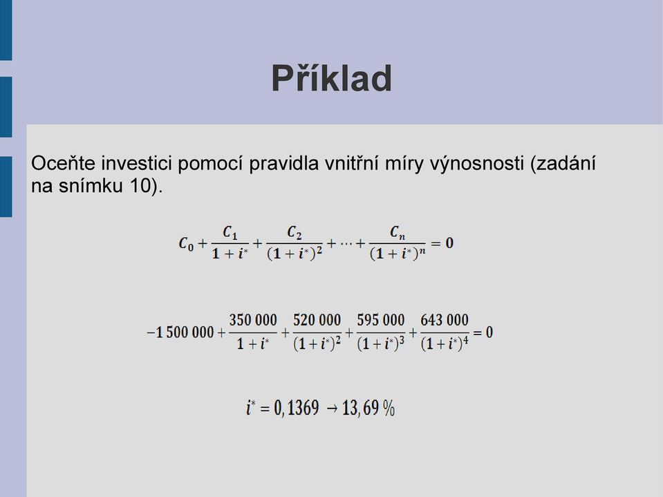 pravidla vnitřní míry