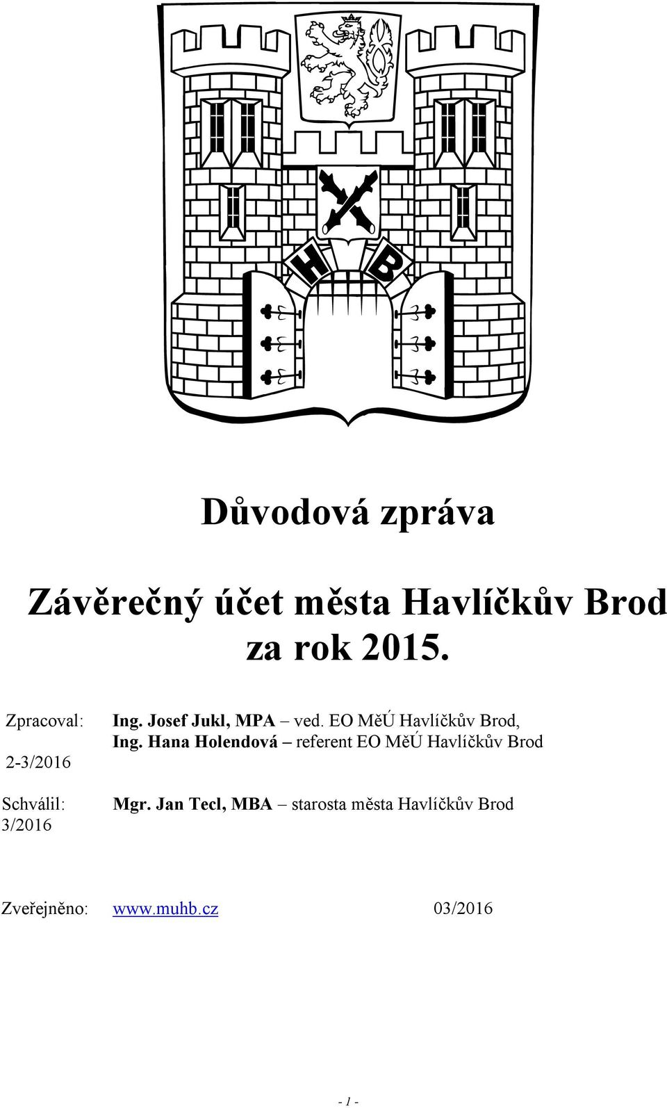 EO MěÚ Havlíčkův Brod, Ing.