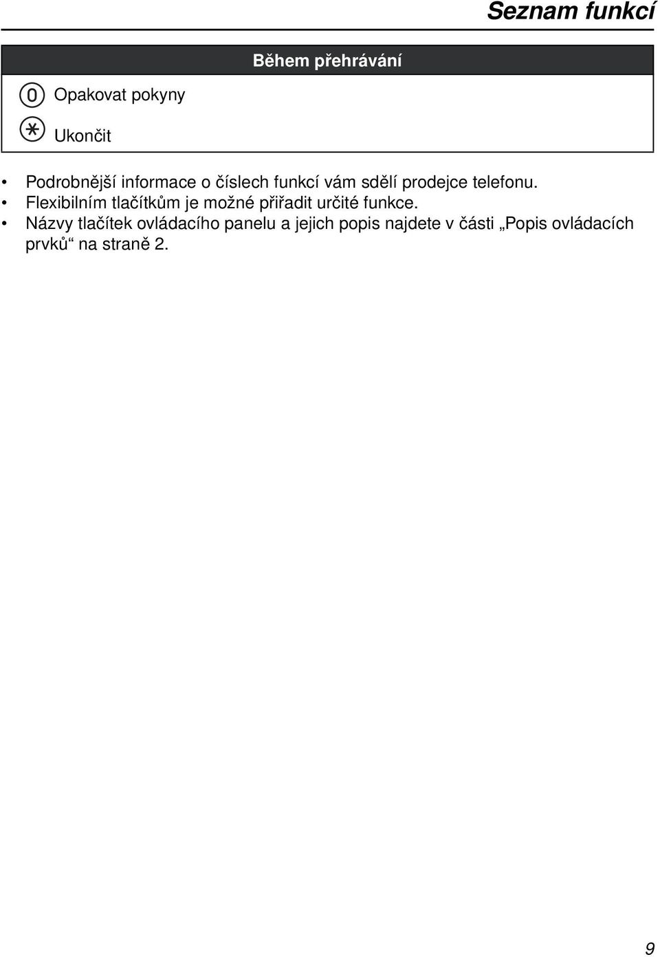Flexibilním tlačítkům je možné přiřadit určité funkce.