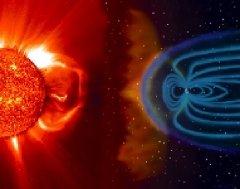 Stálost magnetického pole Není časově úplně stálé Časové změny, které mají původ v činnosti Slunce se nazývají magnetické bouře Někteří