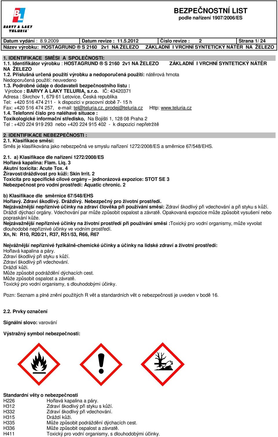 cz, prodej@teluria.cz Http: www.teluria.cz 1.4.