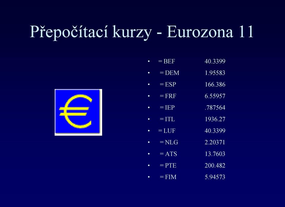 55957 = IEP.787564 = ITL 1936.27 = LUF 40.