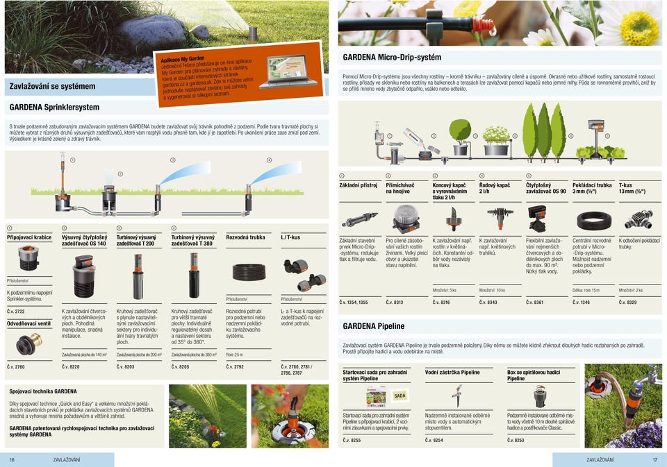 GARDENA Micro-Drip-systém Pomocí Micro-Drip-systému jsou všechny rostliny kromě trávníku zavlažovány cíleně a úsporně.