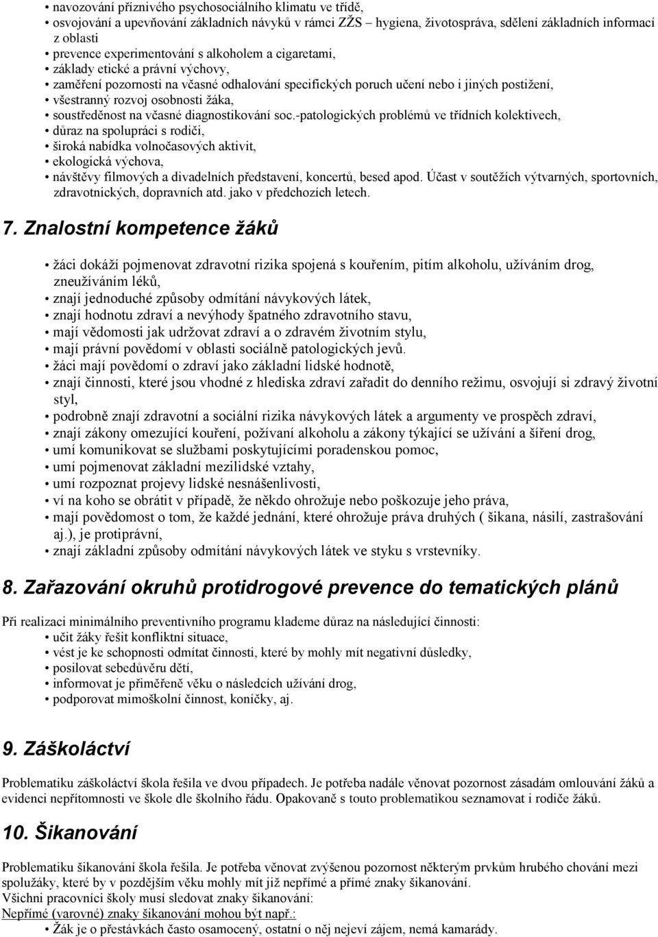 včasné diagnostikování soc.