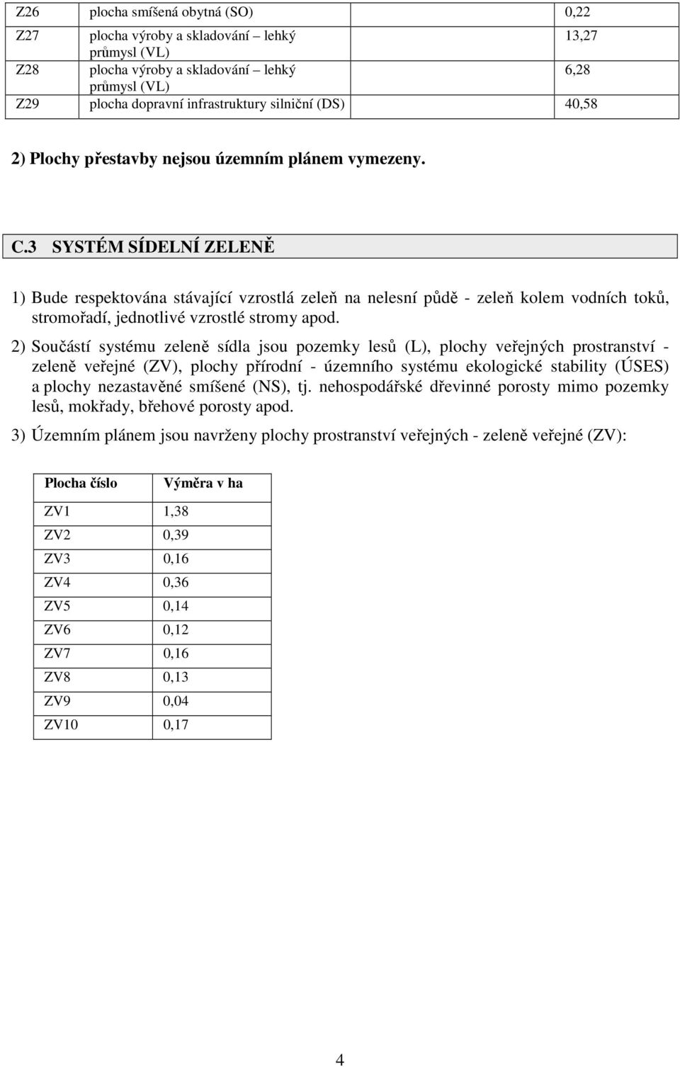 3 SYSTÉM SÍDELNÍ ZELENĚ 1) Bude respektována stávající vzrostlá zeleň na nelesní půdě - zeleň kolem vodních toků, stromořadí, jednotlivé vzrostlé stromy apod.