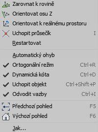 3D náčrt - ORTO kreslení Rychlejší 3D trasy: Vylepšený 3D manipulátor