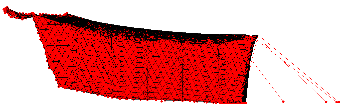 562 OCELOVÁ NEREZOVÁ SÍŤ 4. Geometrie, materiály 4.1 Geometrie 4.1.1 Membránové zastřešení Obr.