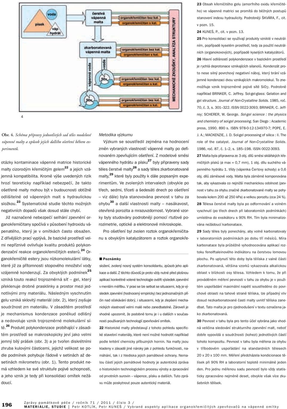 Kromû v e uveden ch rizik hrozí teoreticky napfiíklad nebezpeãí, Ïe takto o etfiené malty mohou b t v budoucnosti obtíïnû odli itelné od vápenn ch malt s hydraulickou sloïkou.