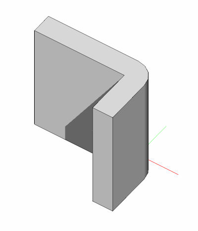 ARCHline.XP 2014 Tutoriál 9 Přemístěte kurzor na vnitřní rohový vrchol napojení, zobrazí se zelné vodící linky. Přemístěte kurzor na průsečík vertikálního vnějšího obrysu s vodící linkou a klikněte.