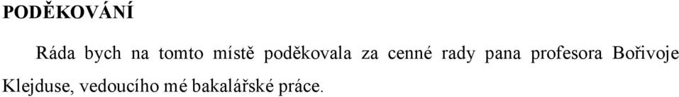 pana profesora Bořivoje