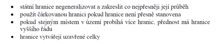 Sídla Půdní pokryv Hranice Oddělují plochy jednotlivých administrativních a přírodních celků a také