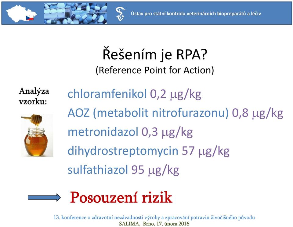 chloramfenikol 0,2 g/kg AOZ (metabolit