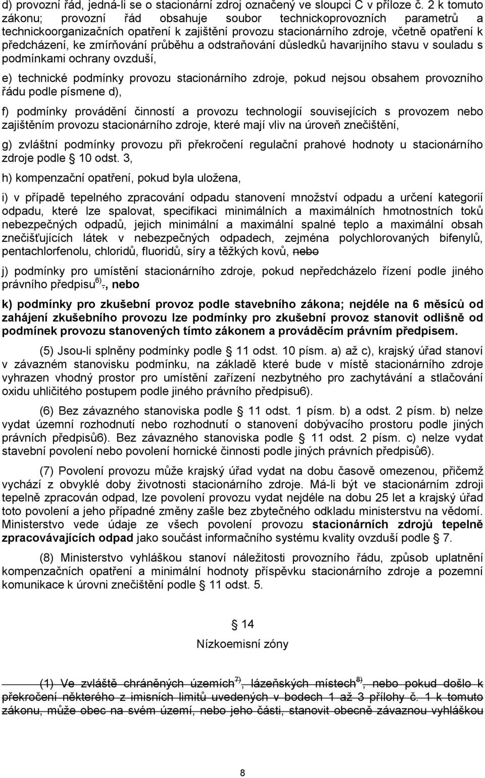 průběhu a odstraňování důsledků havarijního stavu v souladu s podmínkami ochrany ovzduší, e) technické podmínky provozu stacionárního zdroje, pokud nejsou obsahem provozního řádu podle písmene d), f)