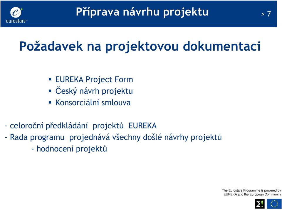 Konsorciální smlouva - celoroční předkládání projektů EUREKA