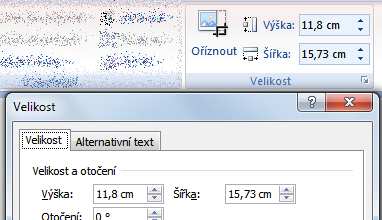 Změna velikost dialogové okno pro nastavení