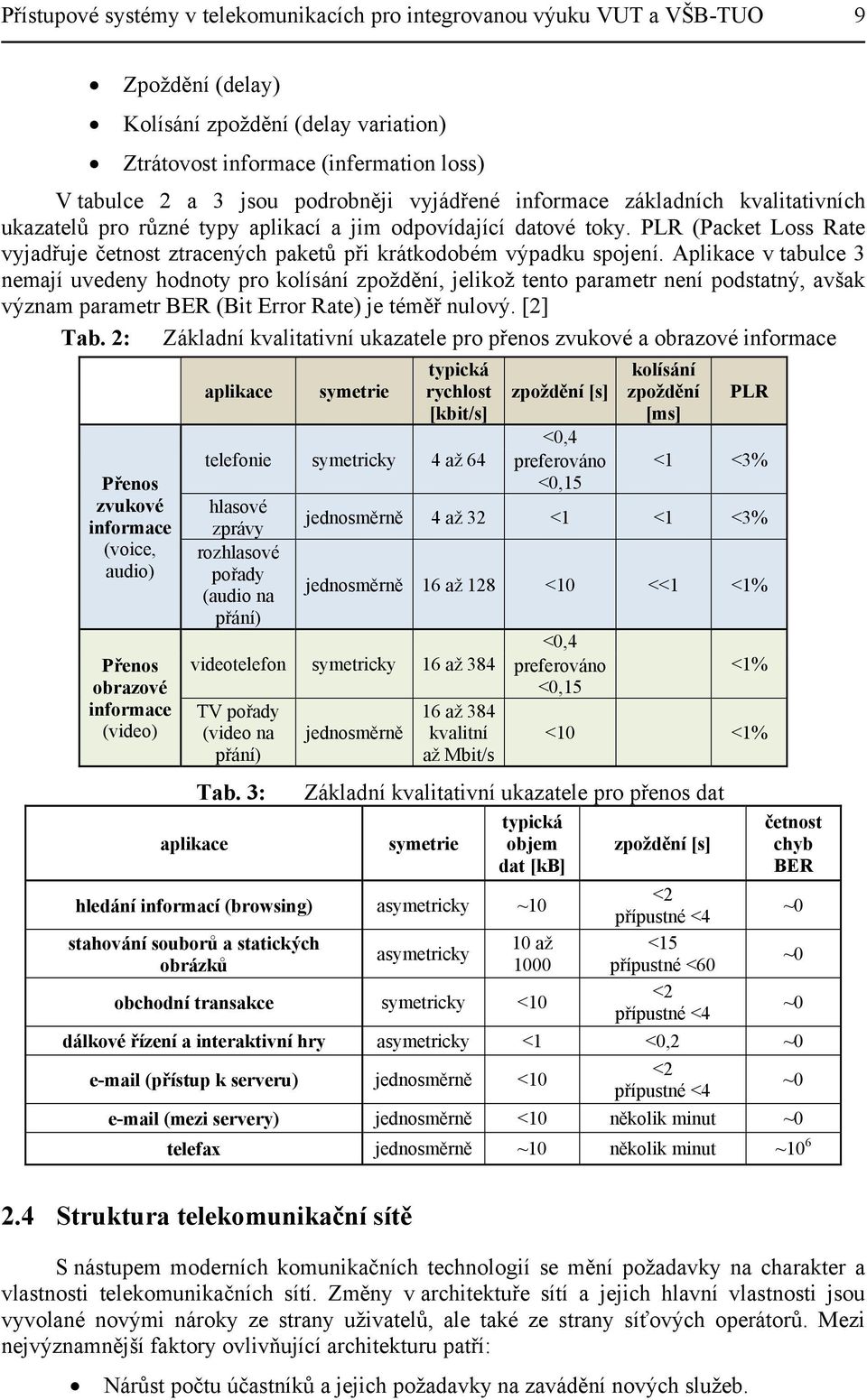 PLR (Packet Loss Rate vyjadřuje četnost ztracených paketů při krátkodobém výpadku spojení.