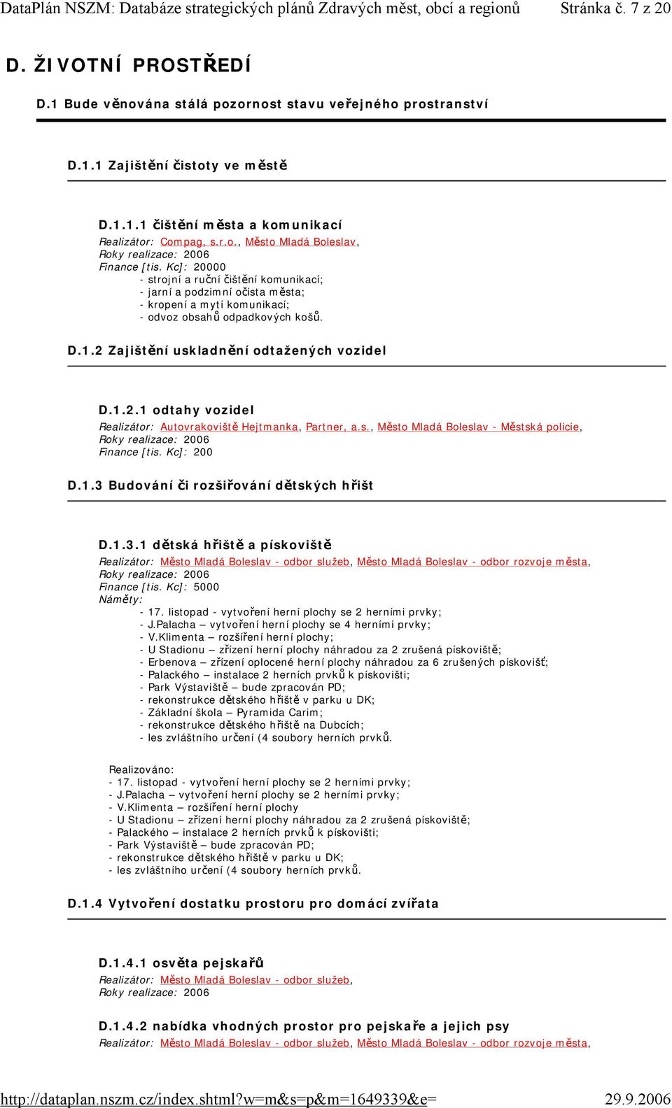 s., Město Mladá Boleslav - Městská policie, Finance [tis. Kc]: 200 D.1.3 