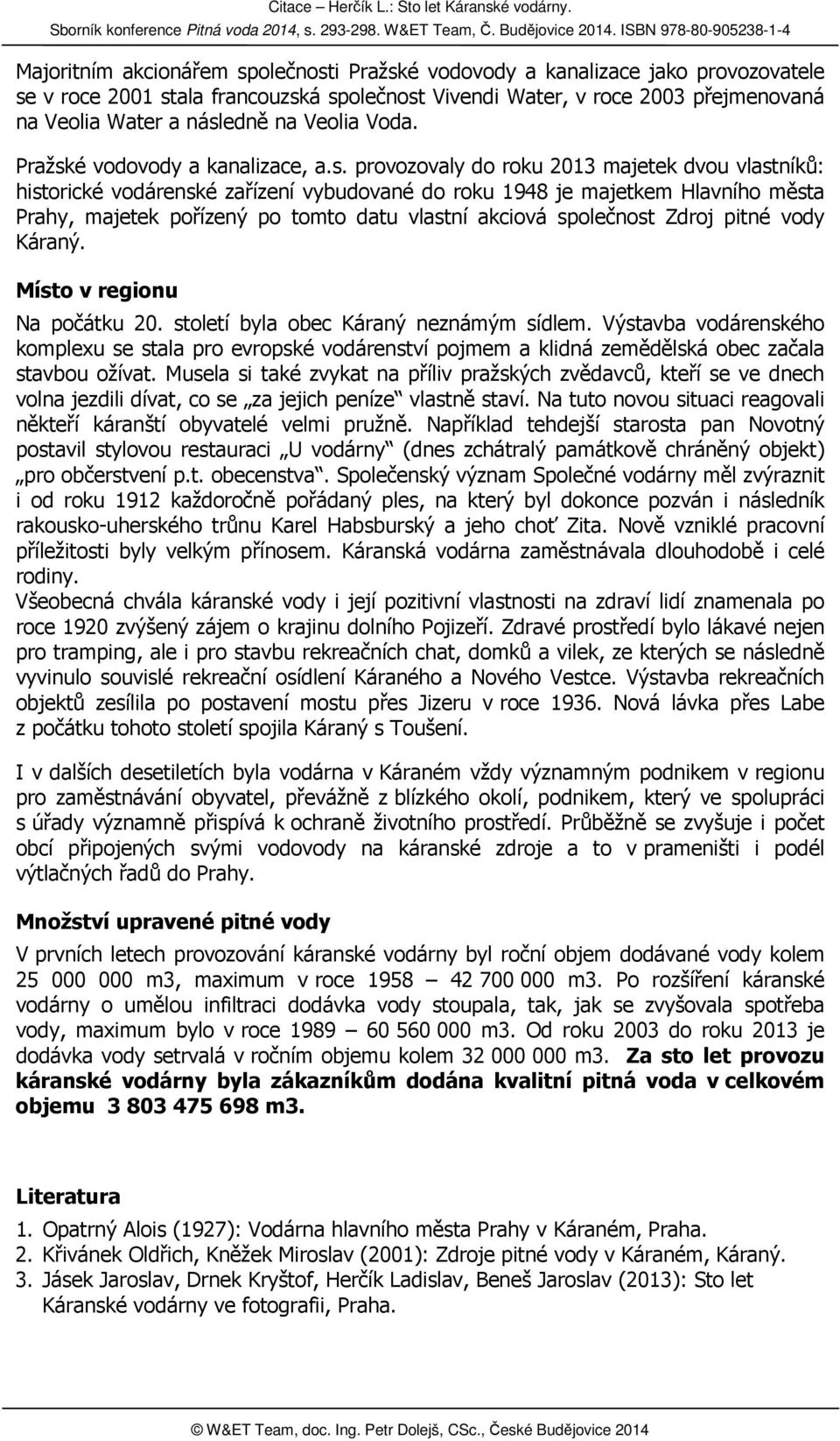 é vodovody a kanalizace, a.s.