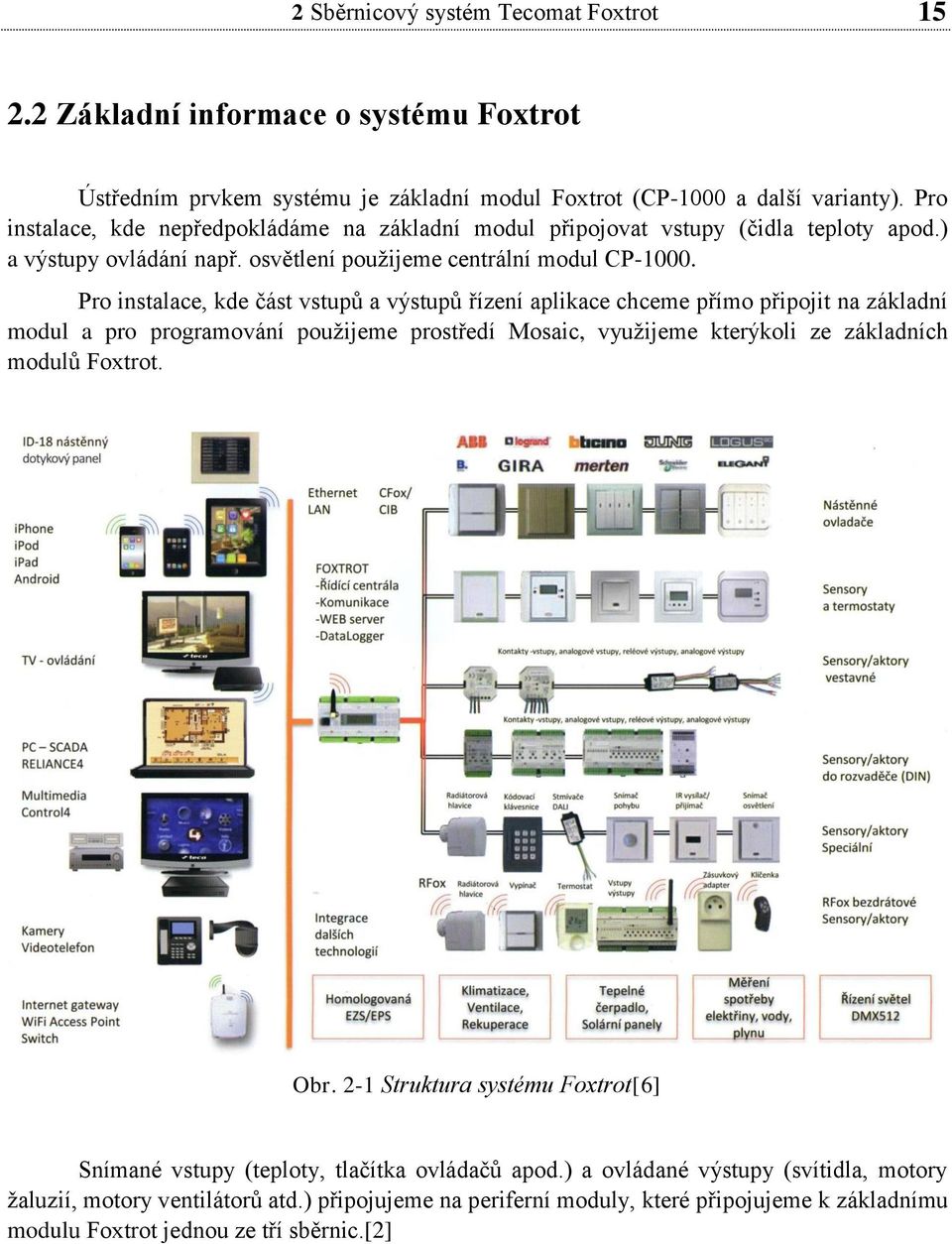 Pro instalace, kde část vstupů a výstupů řízení aplikace chceme přímo připojit na základní modul a pro programování pouţijeme prostředí Mosaic, vyuţijeme kterýkoli ze základních modulů Foxtrot.