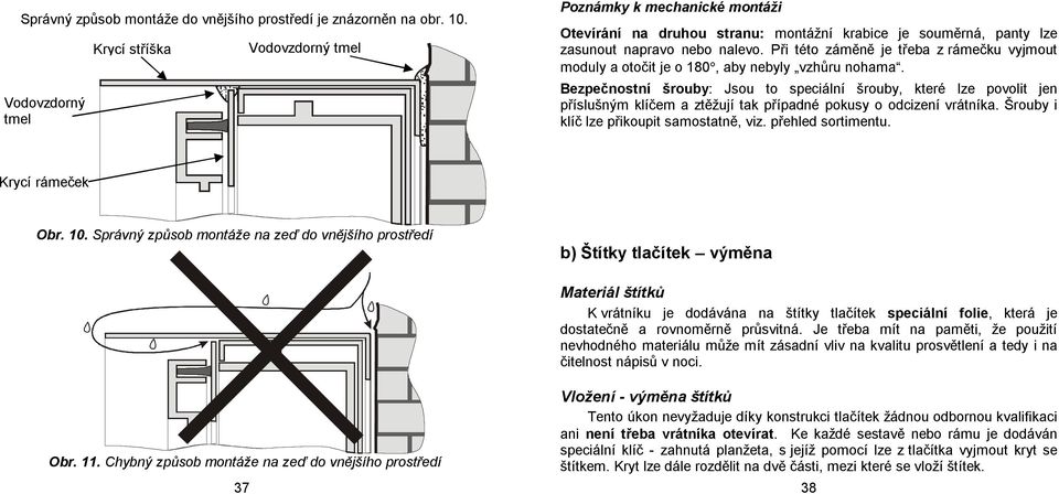 Při této záměně je třeba z rámečku vyjmout moduly a otočit je o 180, aby nebyly vzhůru nohama.