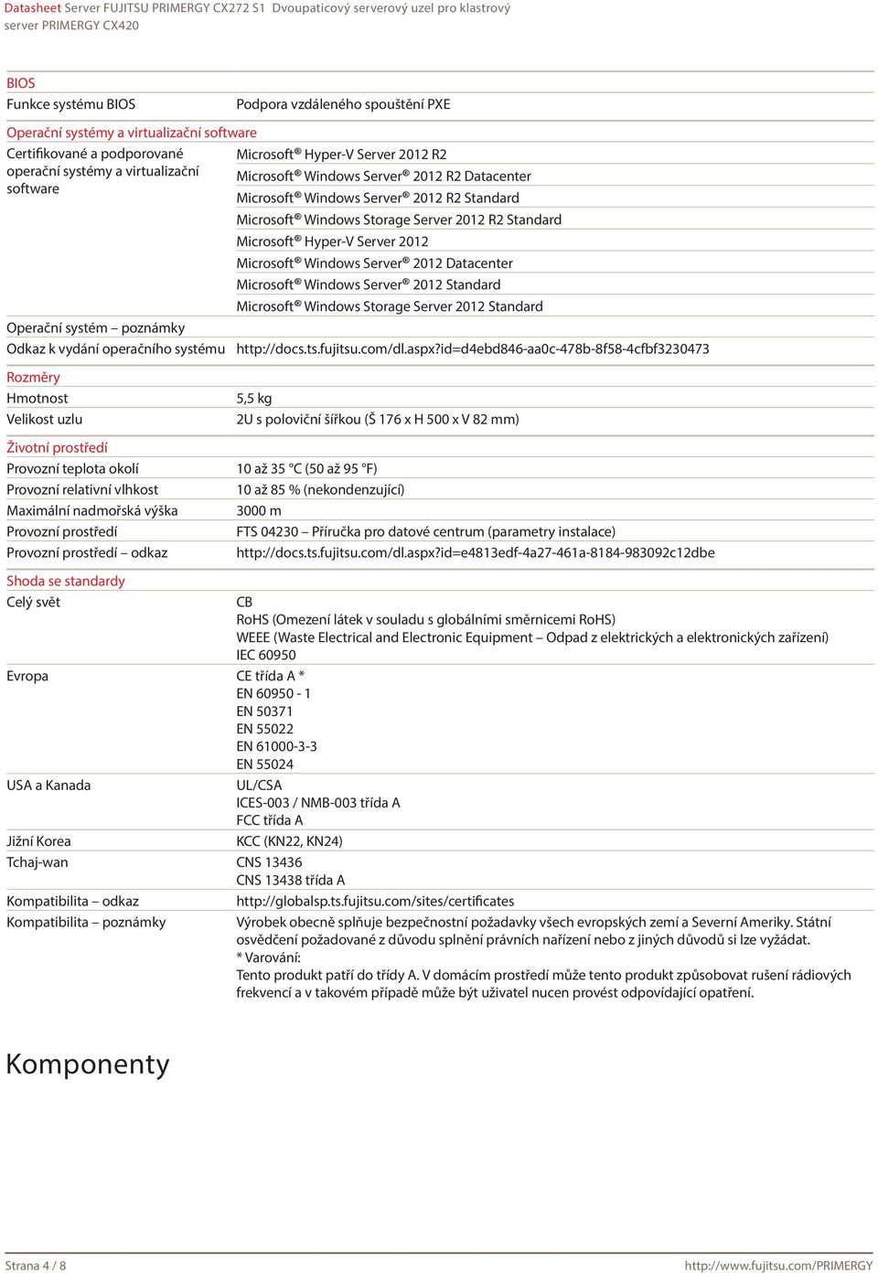 Standard Microsoft Hyper-V Server 2012 Microsoft Windows Server 2012 Datacenter Microsoft Windows Server 2012 Standard Microsoft Windows Storage Server 2012 Standard http://docs.ts.fujitsu.com/dl.