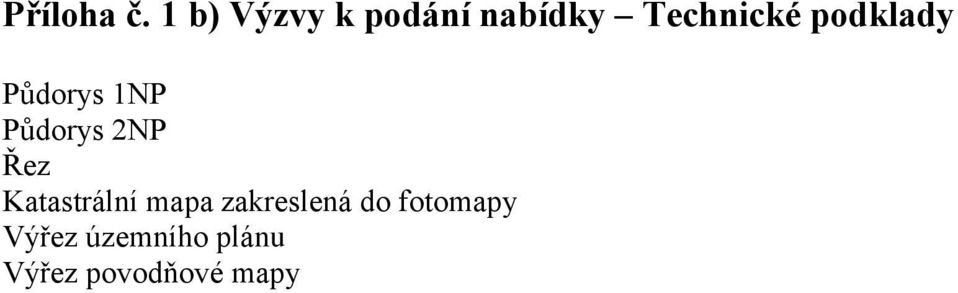 podklady Půdorys 1NP Půdorys 2NP Řez