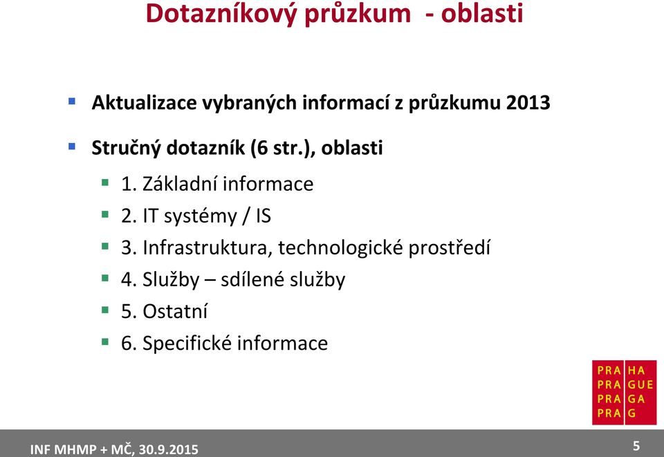 Základní informace 2. IT systémy / IS 3.