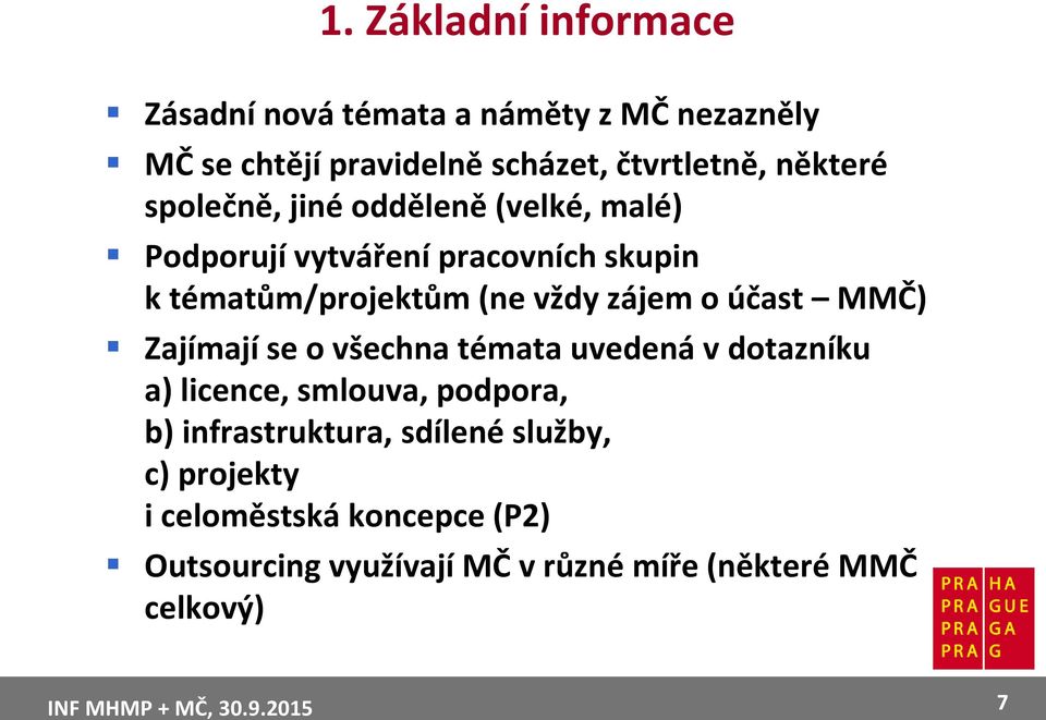 zájem o účast MMČ) Zajímají se o všechna témata uvedená v dotazníku a) licence, smlouva, podpora, b)