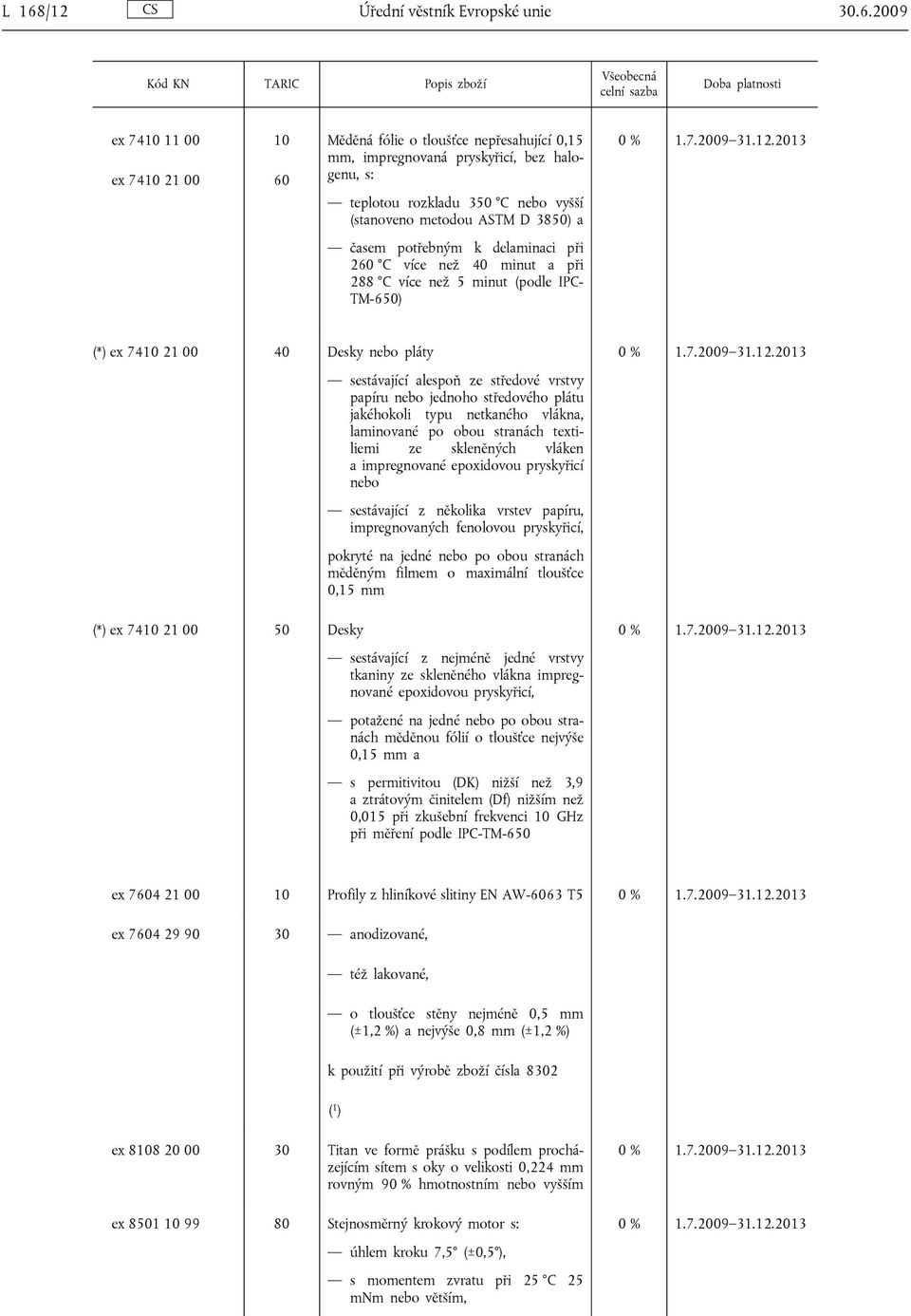 alespoň ze středové vrstvy papíru nebo jednoho středového plátu jakéhokoli typu netkaného vlákna, laminované po obou stranách textiliemi ze skleněných vláken a impregnované epoxidovou pryskyřicí nebo