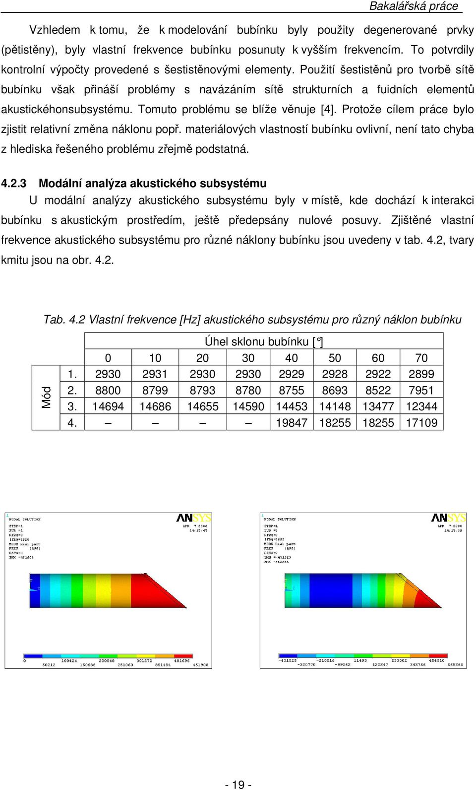 Použití šestistěnů pro tvorbě sítě bubínku však přináší problémy s navázáním sítě strukturních a fuidních elementů akustickéhonsubsystému. Tomuto problému se blíže věnuje [4].