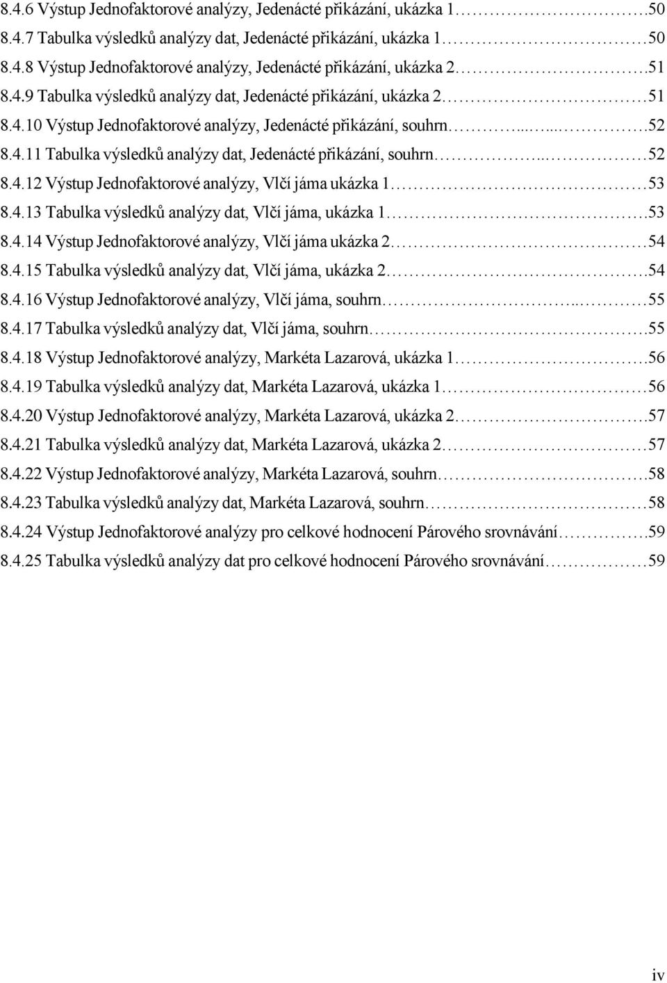 . 52 8.4.12 Výstup Jednofaktorové analýzy, Vlčí jáma ukázka 1 53 8.4.13 Tabulka výsledků analýzy dat, Vlčí jáma, ukázka 1.53 8.4.14 Výstup Jednofaktorové analýzy, Vlčí jáma ukázka 2 54 8.4.15 Tabulka výsledků analýzy dat, Vlčí jáma, ukázka 2.