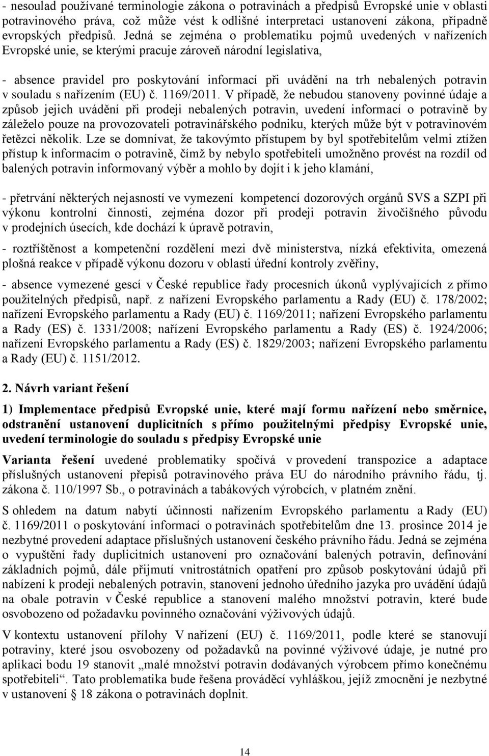 potravin v souladu s nařízením (EU) č. 1169/2011.