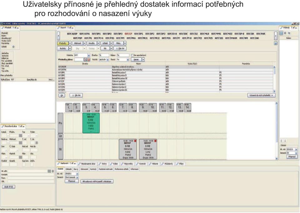 informací pot ebných