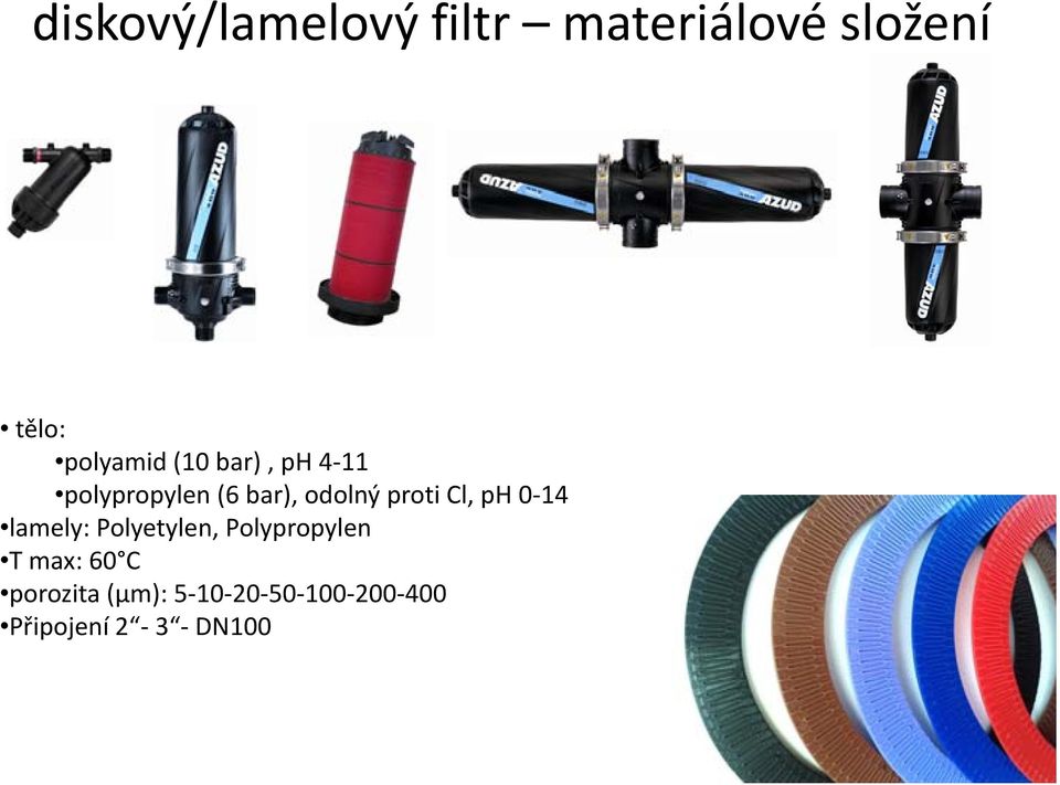 Cl, ph 0 14 lamely: Polyetylen, Polypropylen T max: 60 C