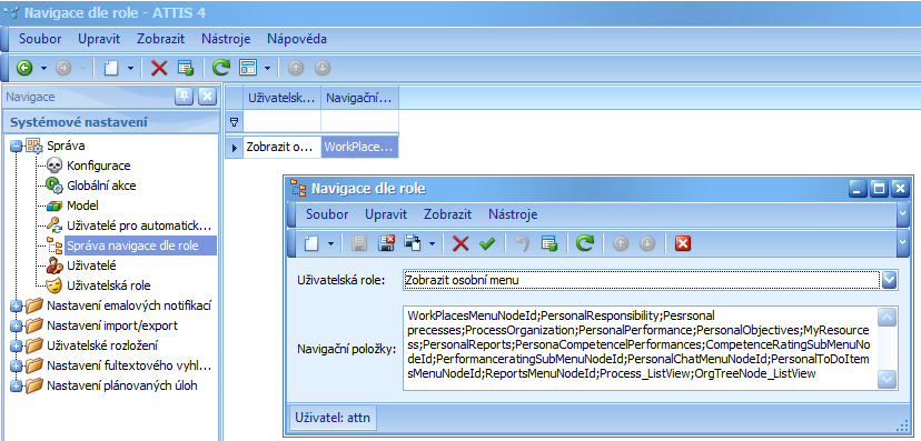 ATTIS Uživatelé pro automatické přihlášení přes URL a detail nastavení (každému zvolenému uživatelskému účtu je přiřazen unikátní přihlašovací URL identifikátor) 2.5.