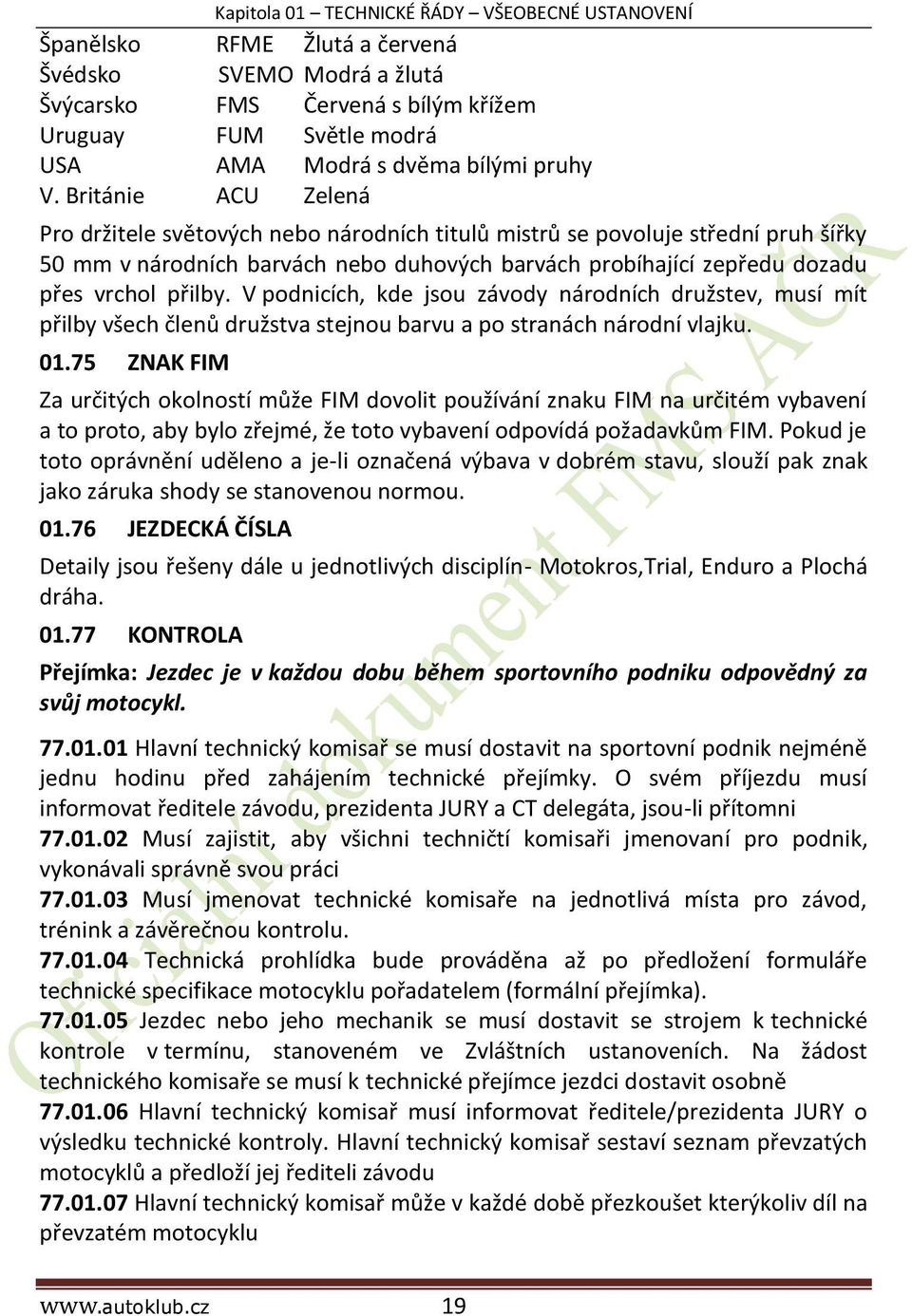 Británie ACU Zelená Pro držitele světových nebo národních titulů mistrů se povoluje střední pruh šířky 50 mm v národních barvách nebo duhových barvách probíhající zepředu dozadu přes vrchol přilby.