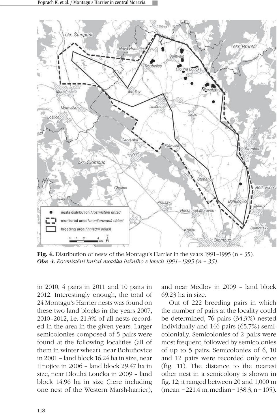 3% of all nests recorded in the area in the given years.