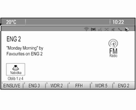 28 Rádio Do každého seznamu oblíbených stanic lze uložit 6 stanic. Počet dostupných seznamů oblíbených stanic je možné nastavit (viz níže). Poznámky Právě přijímaná stanice je zvýrazněna.