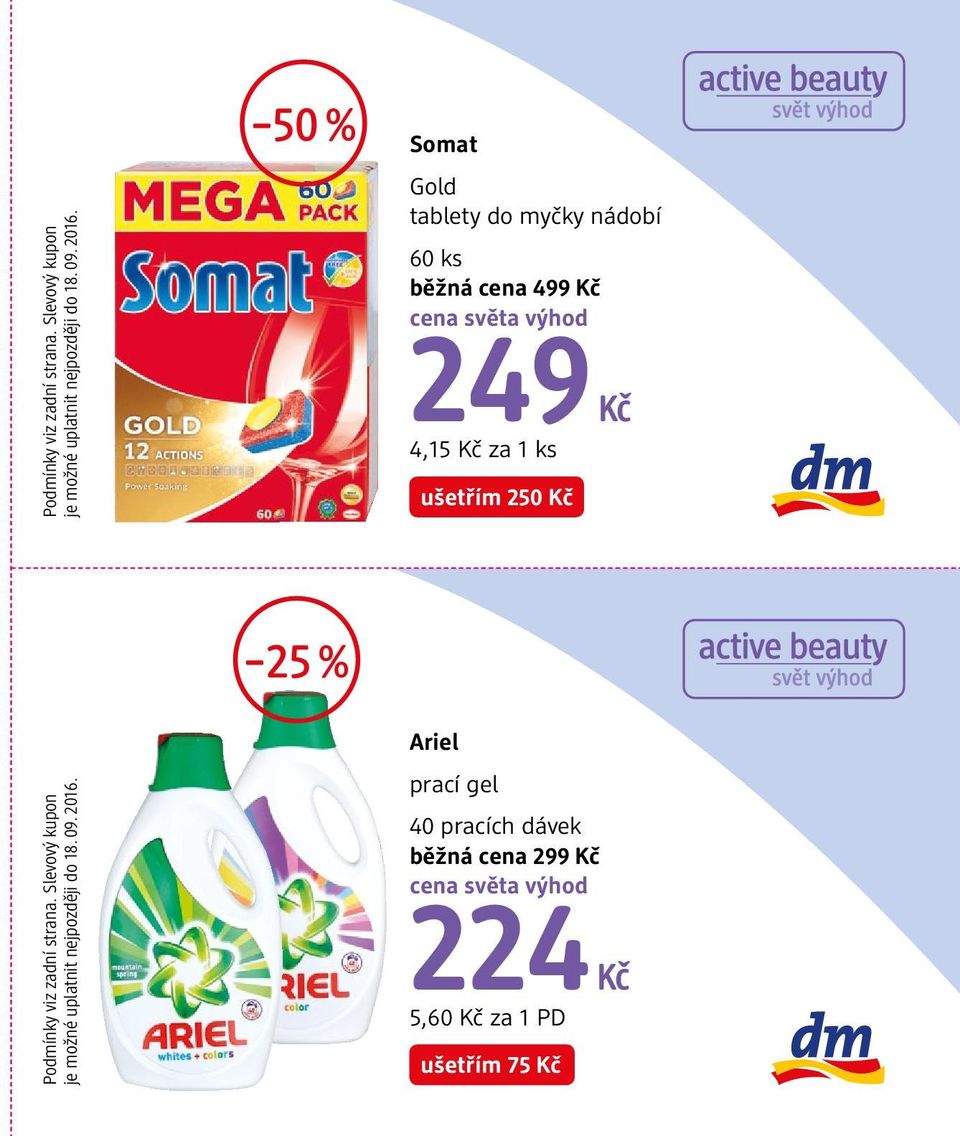 ušetřím 250 Kč Ariel prací gel 40 pracích dávek